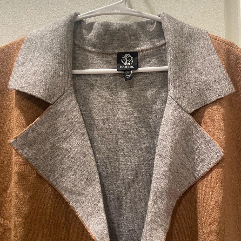 NEW…Bobeau Open Front Short Sleeve Sweater - Picture 2 of 5